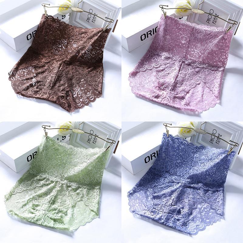 【4-piece set】 Seamless lace panties