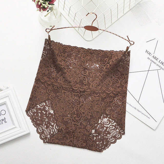 【4-piece set】 Seamless lace panties