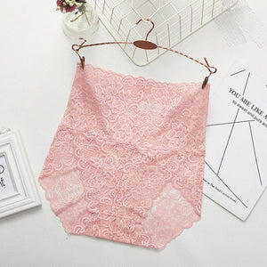 【4-piece set】 Seamless lace panties