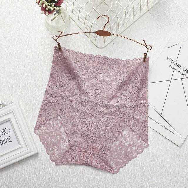 【4-piece set】 Seamless lace panties