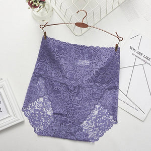 【4-piece set】 Seamless lace panties