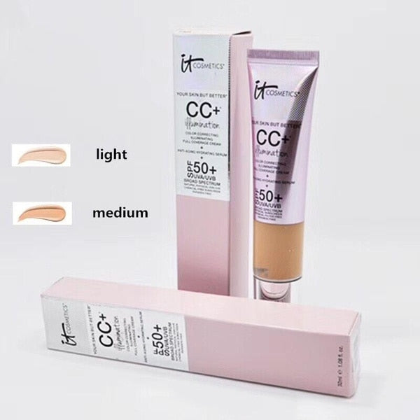 It Cosmetics Face Concealer CC+ Cream Illumination Medium or Light Skin Makeup